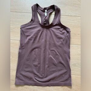 Athleta plum color racerback tank, size M